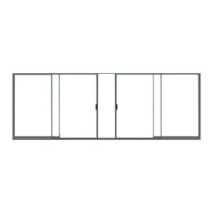 Aluminium Door 2 Panel Sliding W6000 x H 2100 MM