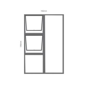 PTT1218 Top Hung Aluminium Window