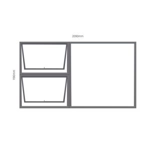 PTT 2112 Top Hung Aluminium Window