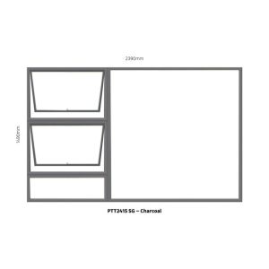 PTT 2415 Top Hung Aluminium Window