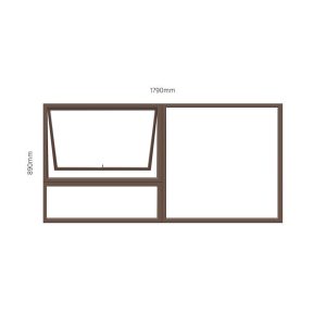 PT189 Top Hung Aluminium Window
