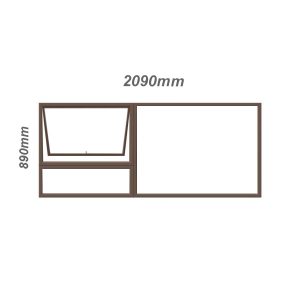 PT219 Top Hung Aluminium Window | W2090 × H890 mm