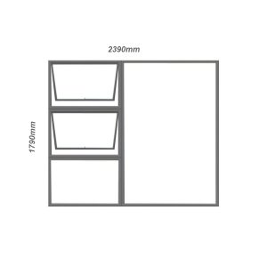 PTT2418 Top Hung Aluminium Window