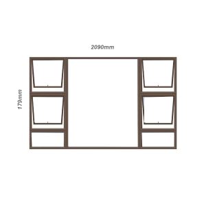 P4TT2118 Top Hung Aluminium Window