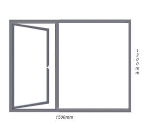 SH 1512 Side Hung Aluminium Window
