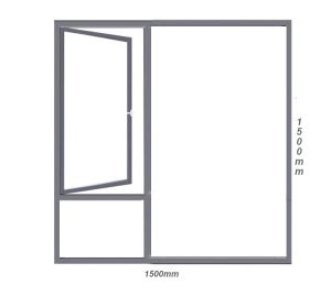 SH 1515 Side Hung Aluminium Window
