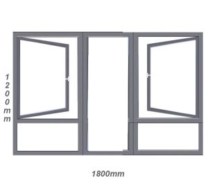 SHH 1812 Side Hung Aluminium Window
