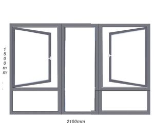 SHH 2115 Side Hung Aluminium Window