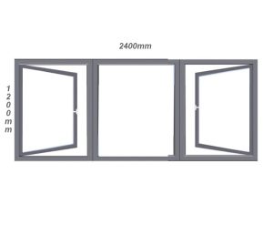 SHH 2412 Side Hung Aluminium Window