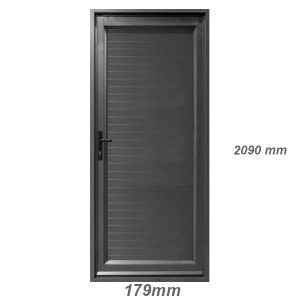Aluminium Door Horizontal Slats Left Hand Opening W900 x H2100MM