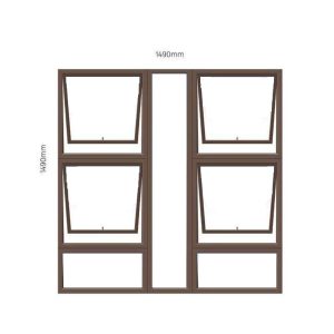 P4TT1515 Top Hung Aluminium Window