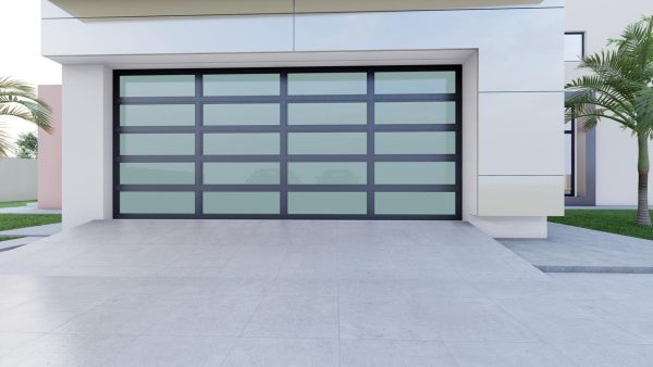Double Aluminium 20 Panel Frosted Glass W 4880mm X H 2135mm