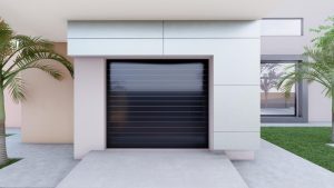 Single Aluminium Garage Door  Black  W 2440mm x H 2135mm