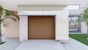 Single Aluminium Garage Door  Bronze  W 2440mm x H 2135mm