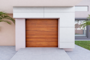 Single Solid Meranti Slatted Wood Garage Door | 2440 × 2135 mm